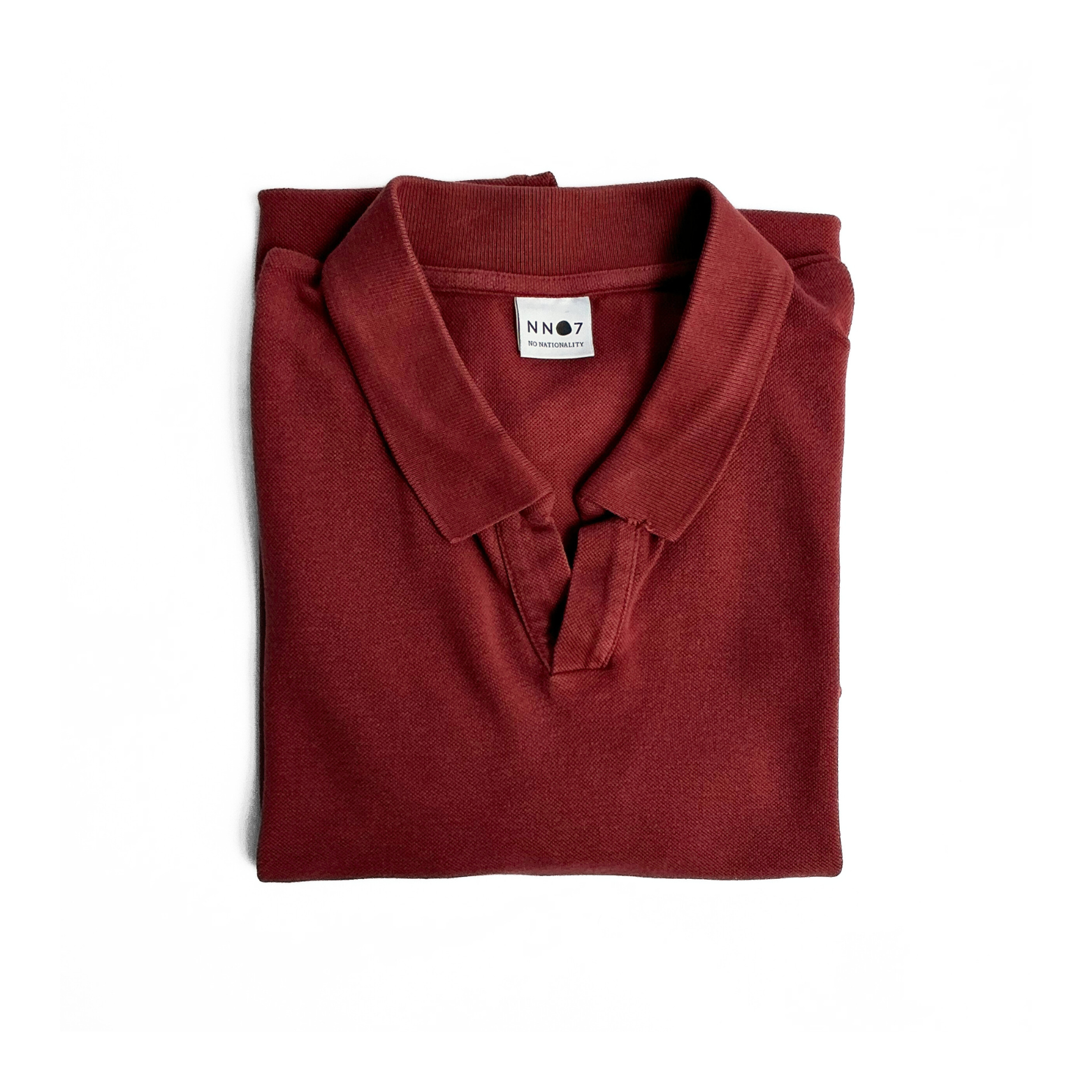 NN07 No Nationality Paul Polo Shirt in Brick Red