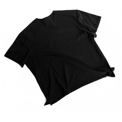 Nike Air Jordan V Neck Canvas T Shirt Black White Embroidery