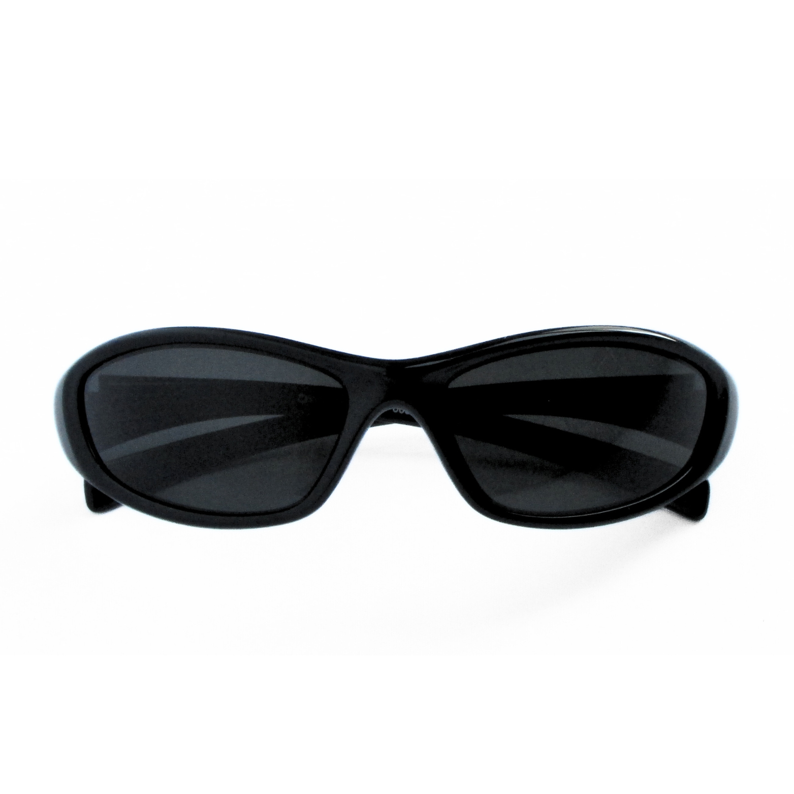 Nike EV0180 006 Tarj Round Wrap Sunglasses in Black Frame Dark Blue Tinted Lenses