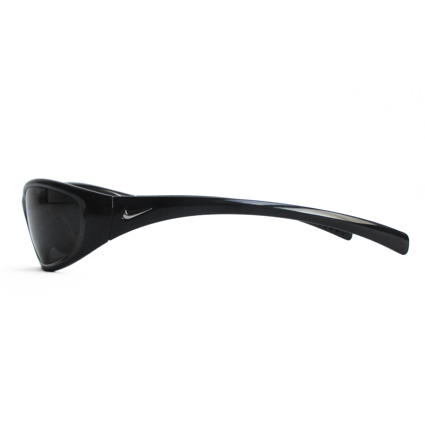 Nike EV0180 006 Tarj Round Wrap Sunglasses in Black Frame Dark Blue Tinted Lenses
