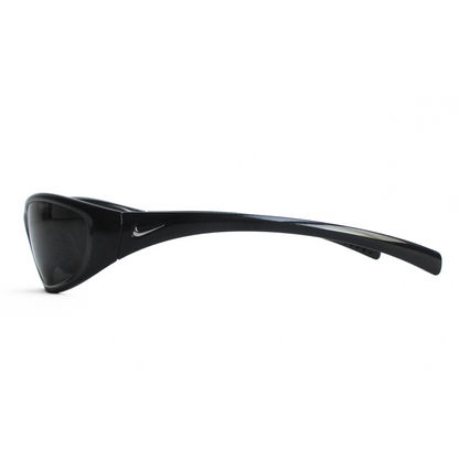 Nike EV0180 006 Tarj Round Wrap Sunglasses in Black Frame Dark Blue Tinted Lenses