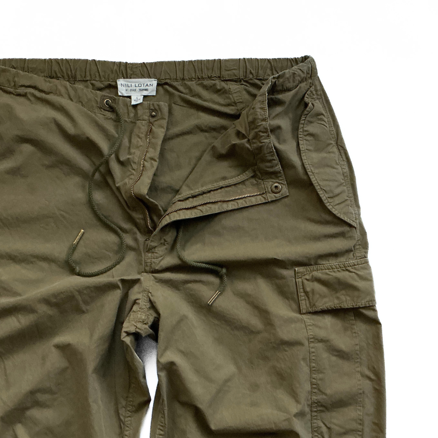 Nili Lotan Parachute Utility Pants in Military Green