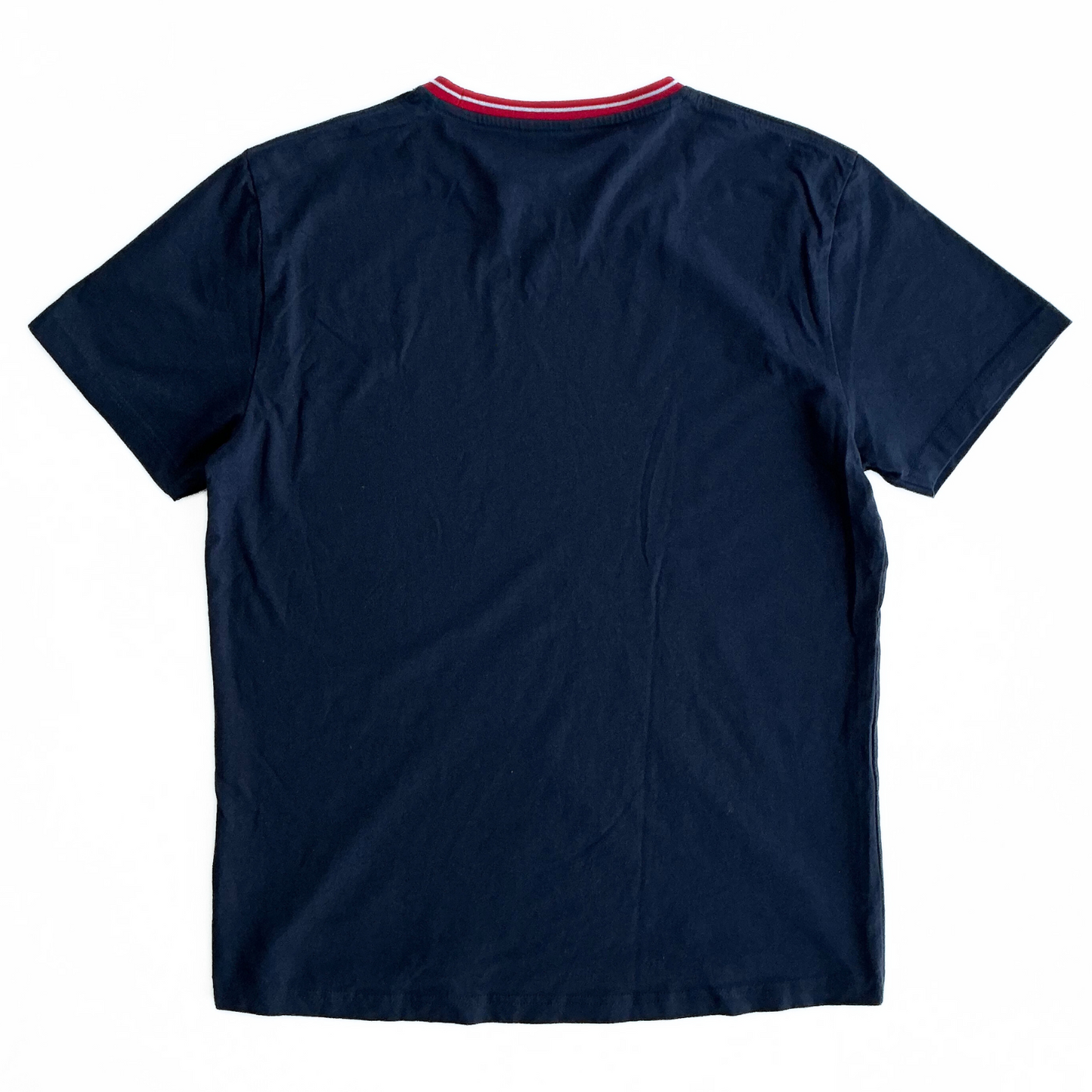 Orlebar Brown Ribbed Neck T-Shirt in Red / Navy