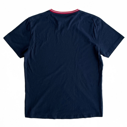 Orlebar Brown Ribbed Neck T-Shirt in Red / Navy