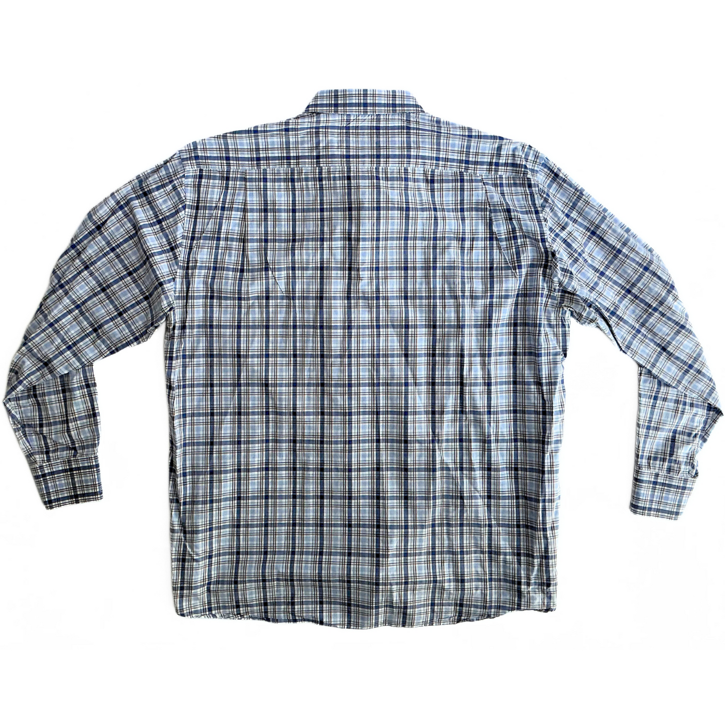 Paul & Shark Italian Plaid Flannel Shirt in Blue / Brown