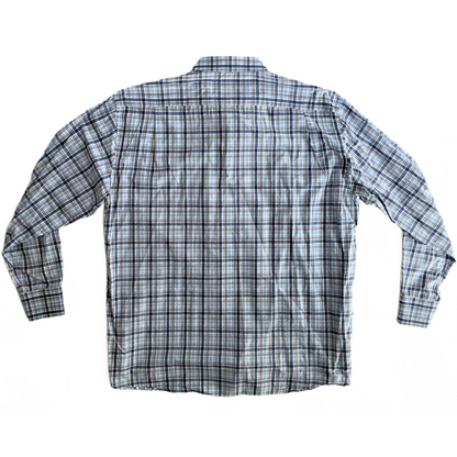 Paul & Shark Italian Plaid Flannel Shirt in Blue / Brown