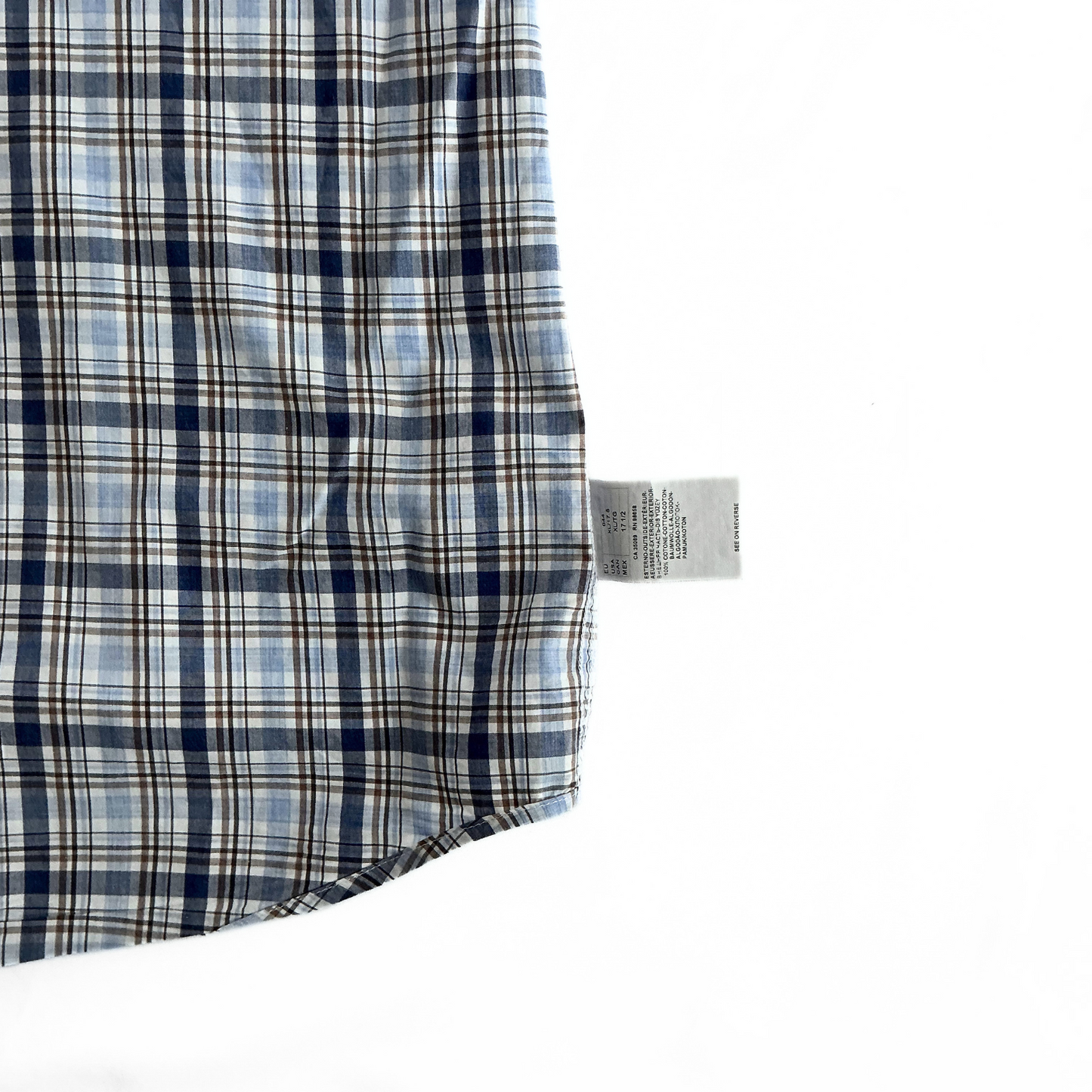 Paul & Shark Italian Plaid Flannel Shirt in Blue / Brown