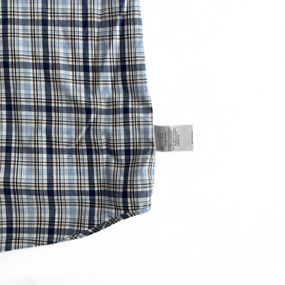 Paul & Shark Italian Plaid Flannel Shirt in Blue / Brown