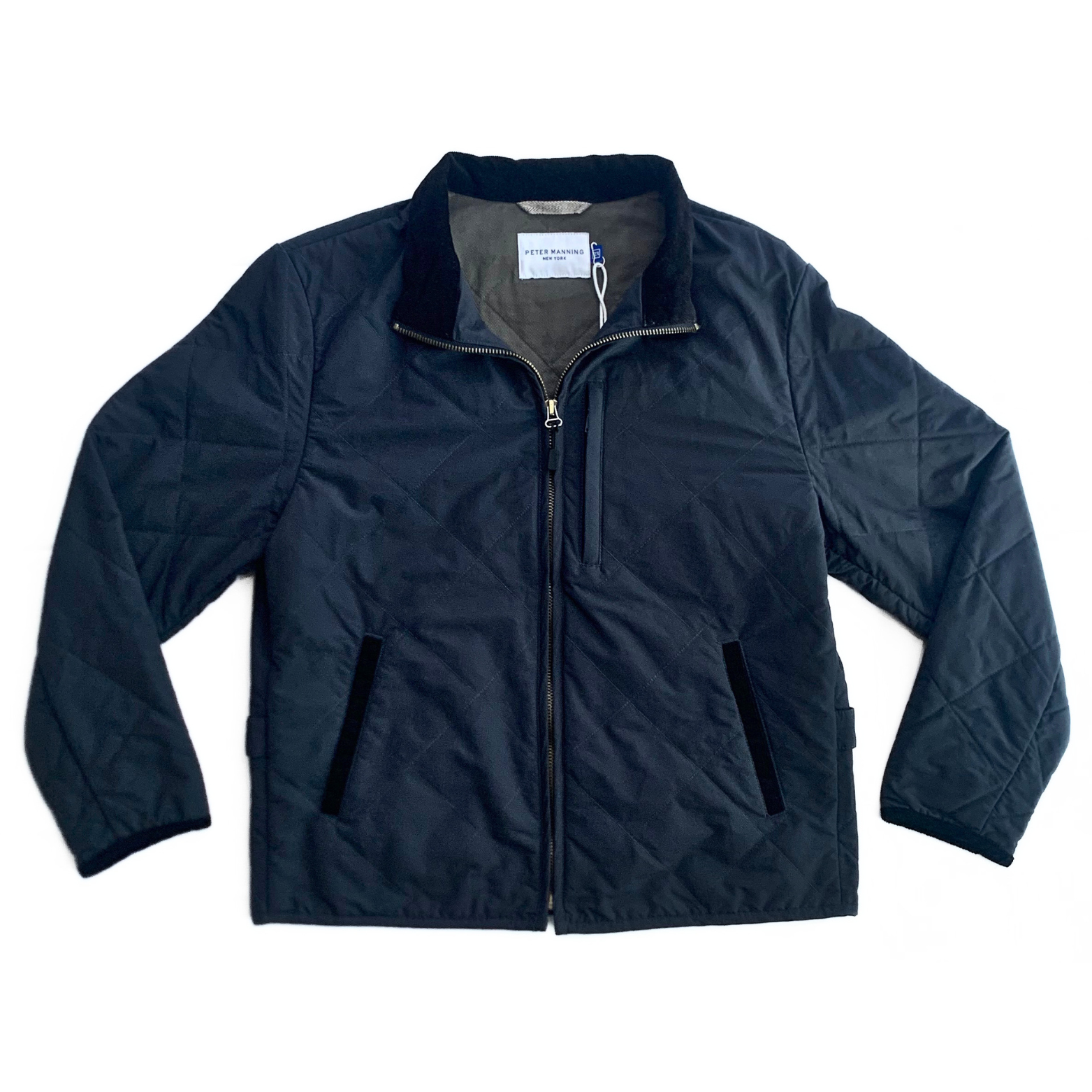 Peter Manning New York Quilted Jacket in Pastel / Grey Blue