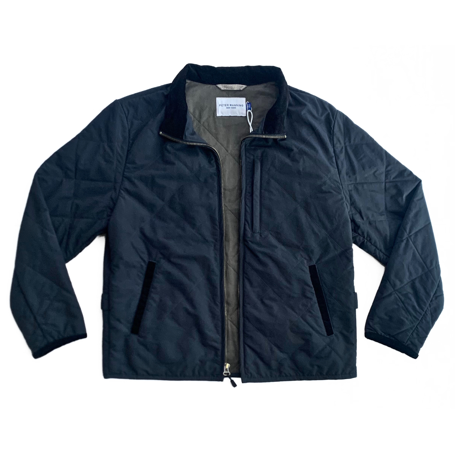 Peter Manning New York Quilted Jacket in Pastel / Grey Blue