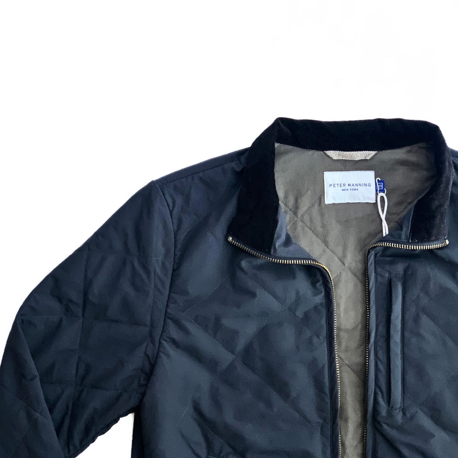 Peter Manning New York Quilted Jacket in Pastel / Grey Blue