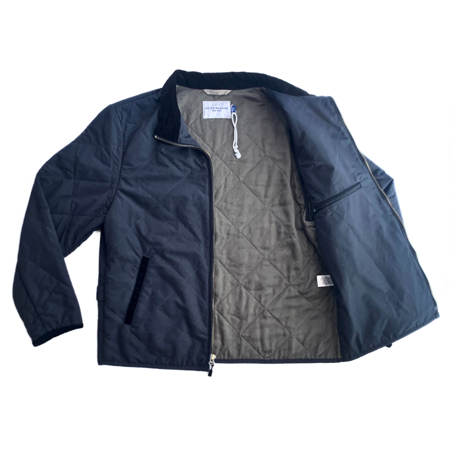 Peter Manning New York Quilted Jacket in Pastel / Grey Blue