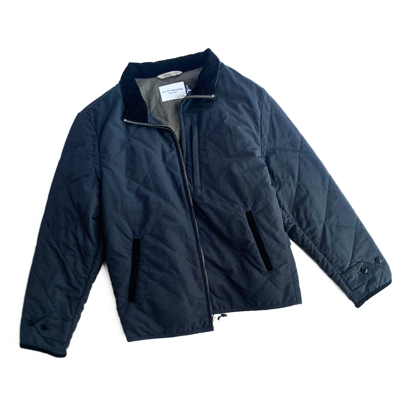 Peter Manning New York Quilted Jacket in Pastel / Grey Blue