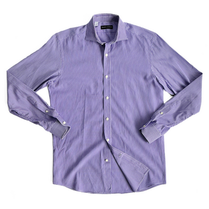 Ralph Lauren Black Label Stripe Shirt in Purple / White