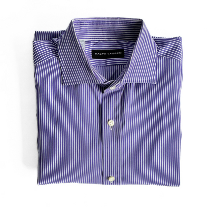 Ralph Lauren Black Label Stripe Shirt in Purple / White