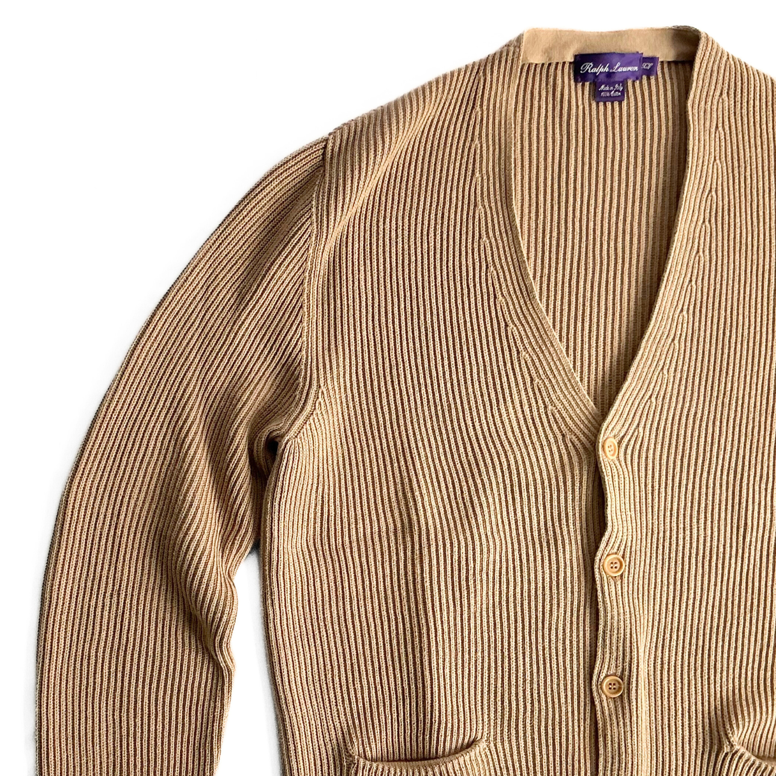 Ralph Lauren Purple Label Cardigan in Camel