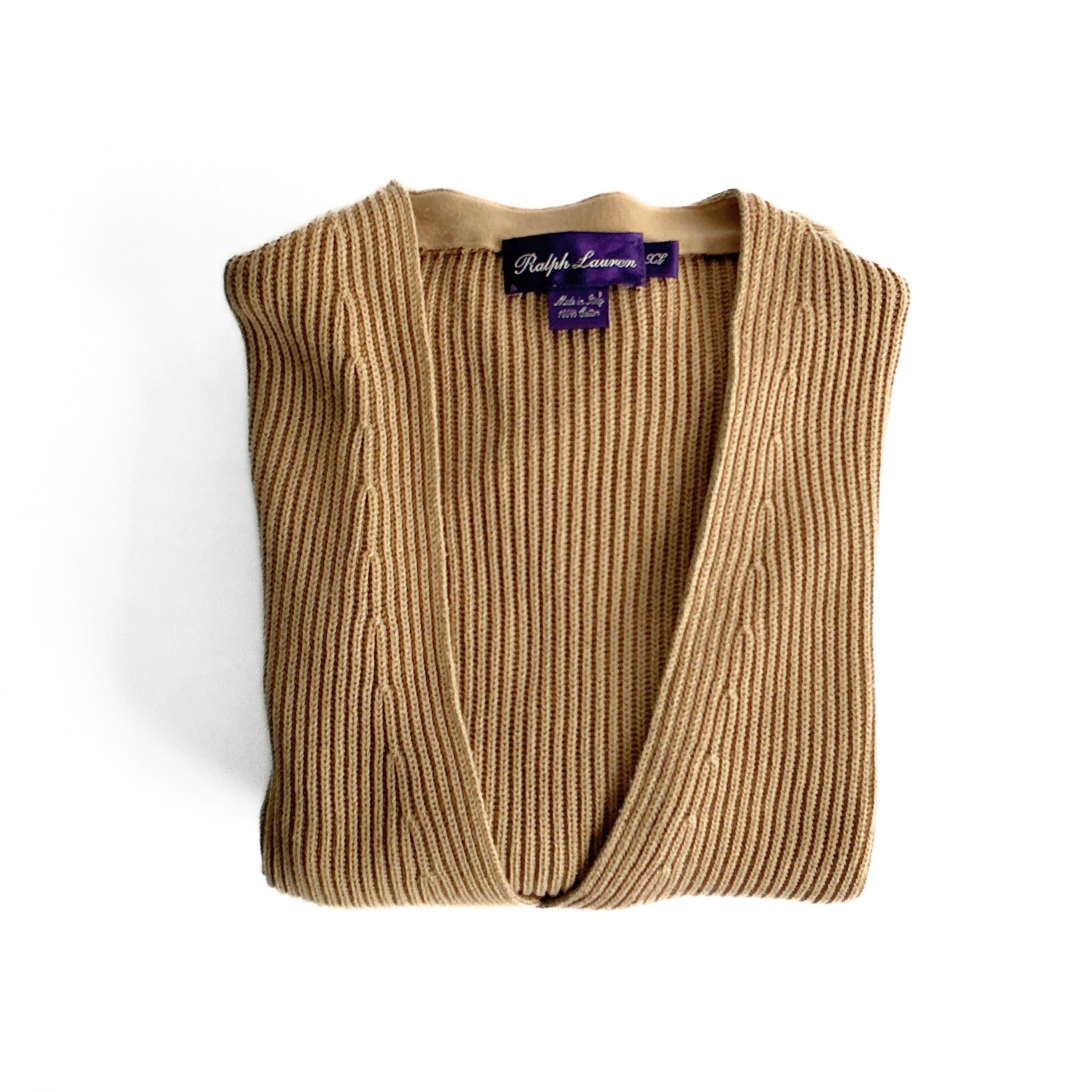 Ralph Lauren Purple Label Cardigan in Camel