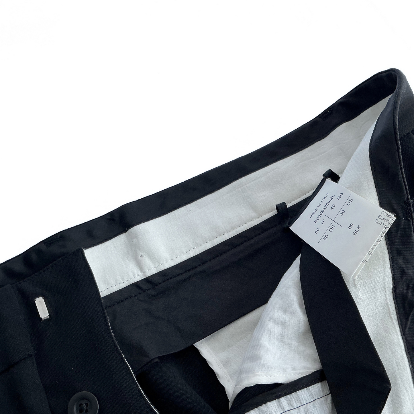 Rick Owens Cropped Wool Pants in Dark Navy / Black