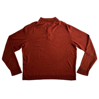 Robert Barakett Long Sleeve Knitted Polo Shirt
