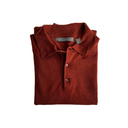 Robert Barakett Long Sleeve Knitted Polo Shirt