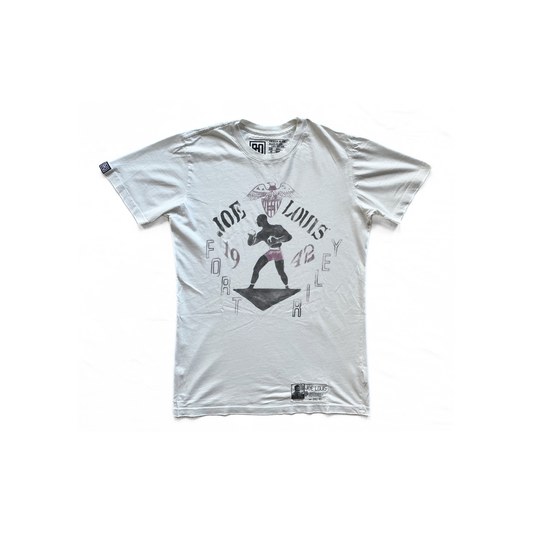 Roots of Fight Joe Louis Fort Riley T-Shirt in White / Red / Black