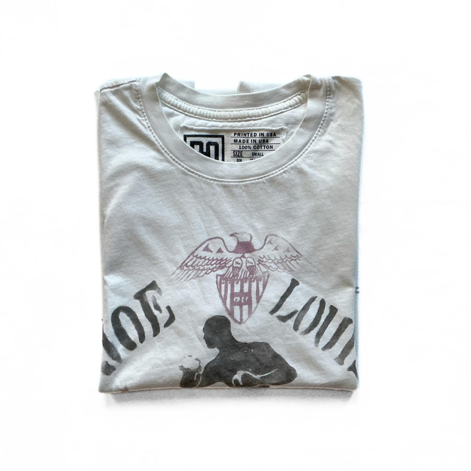 Roots of Fight Joe Louis Fort Riley T-Shirt in White / Red / Black