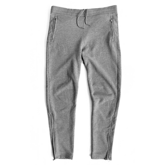 Sandro Ankle Zipper Jogger Pants in Grey