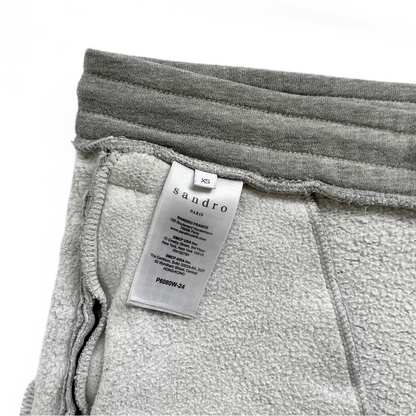 Sandro Ankle Zipper Jogger Pants in Grey