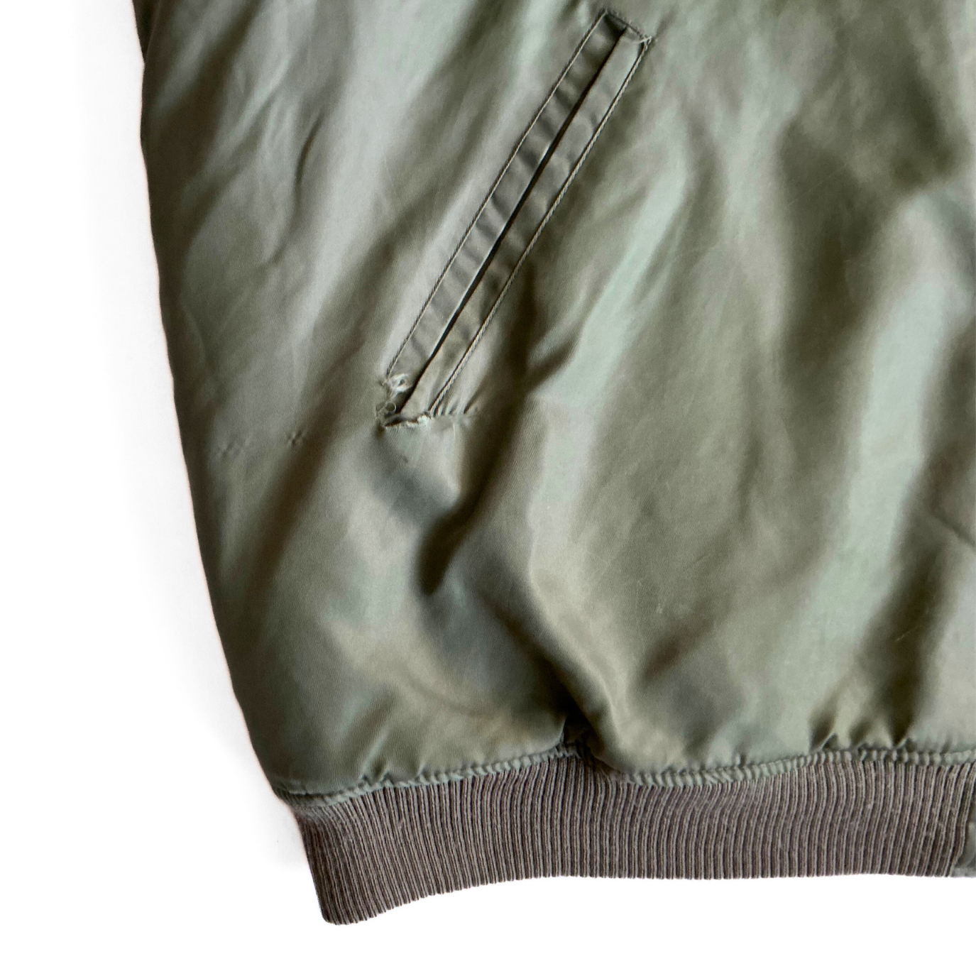 Sean John Reversible Aviator Jacket in Military Green / Black