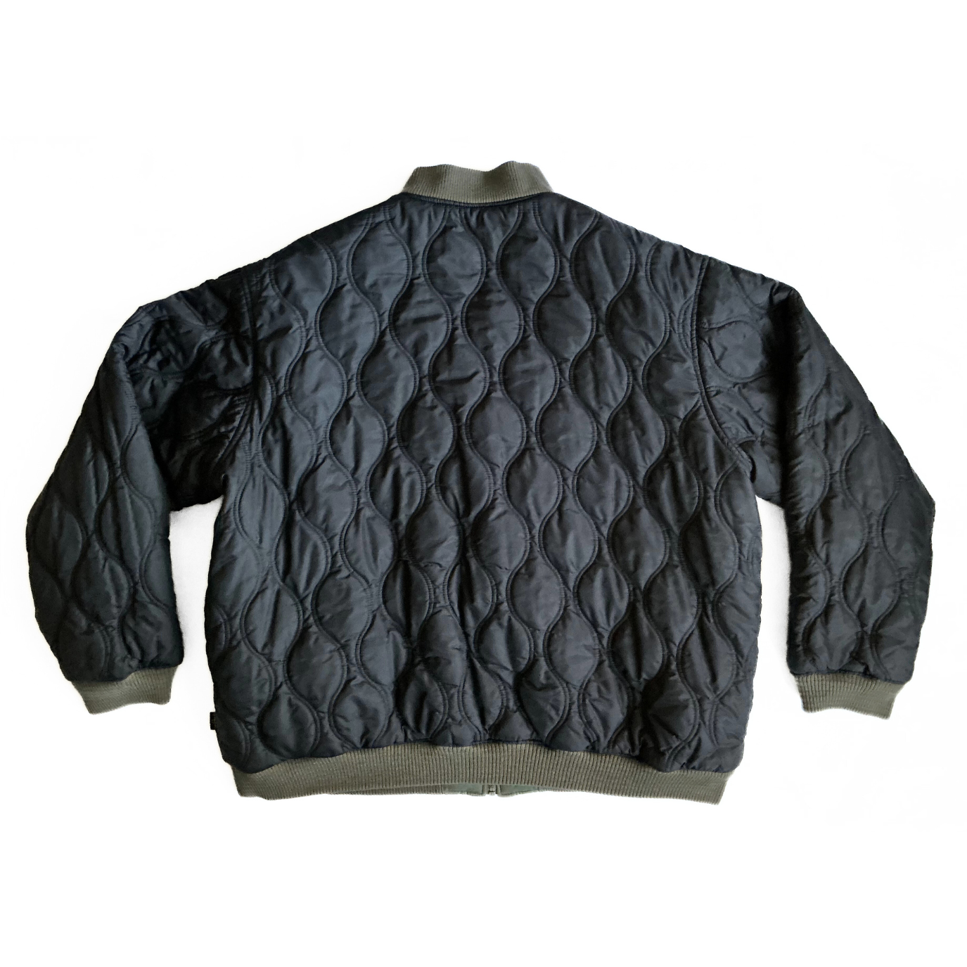Sean John Reversible Aviator Jacket in Military Green / Black