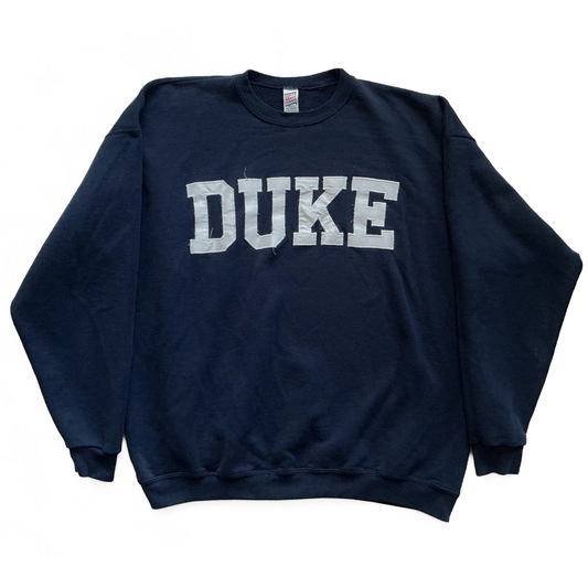 Soffe Heavy Sweats Duke Sweatshirt in Navy / White