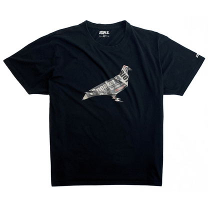 Staple Pigeon Newspaper T-Shirt in Black