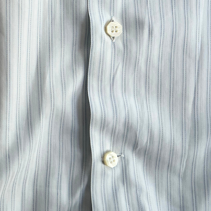 Stefano Ricci Button Down Shirt in White / Blue