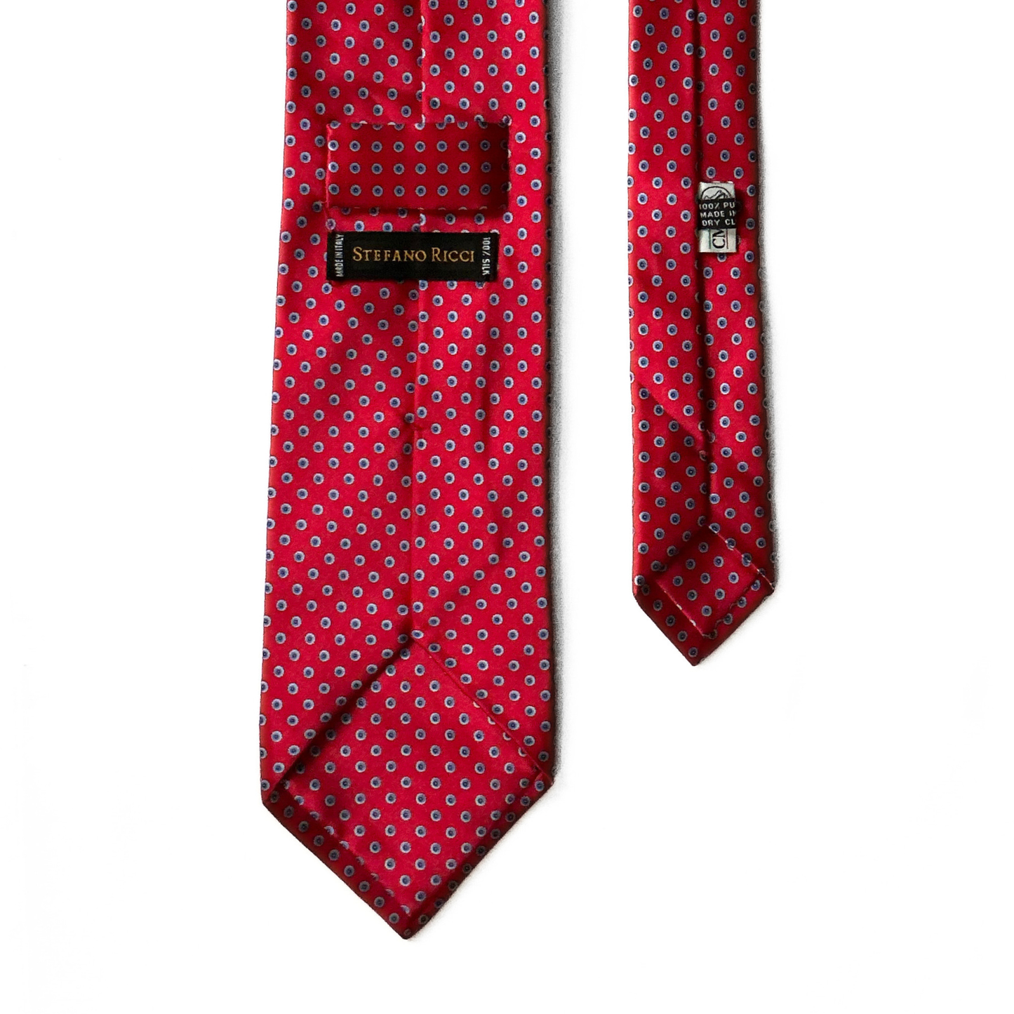 Stefano Ricci Dotted Floral Tie in Red / Blue / White