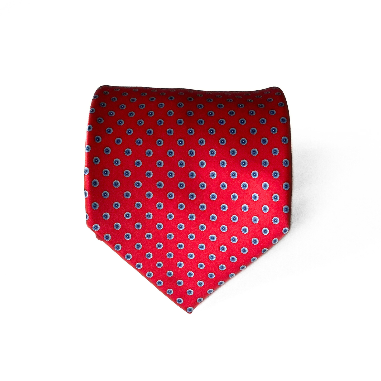 Stefano Ricci Dotted Floral Tie in Red / Blue / White