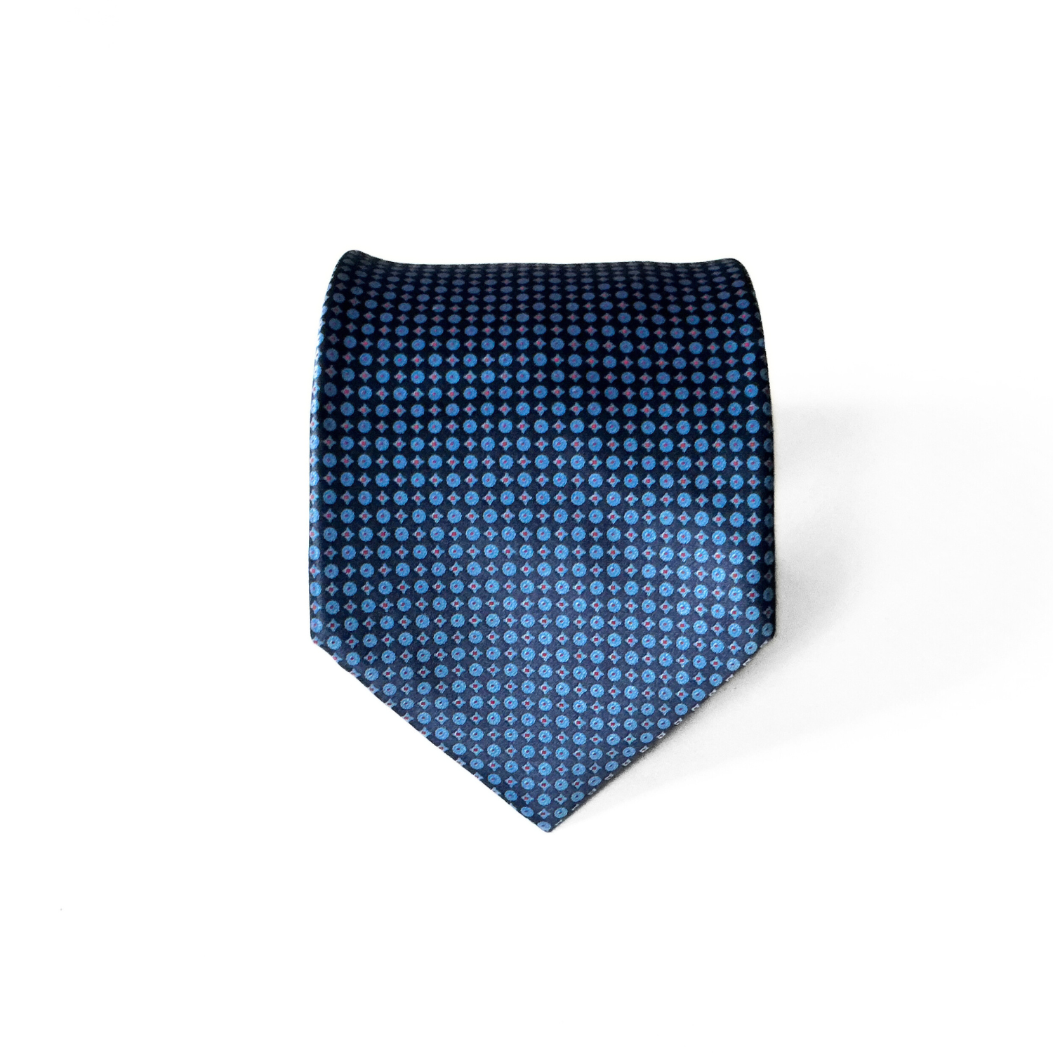 Stefano Ricci Dotted Floral Tie in Blue / Navy / Red