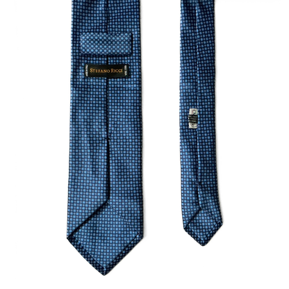 Stefano Ricci Dotted Floral Tie in Blue / Navy / Red