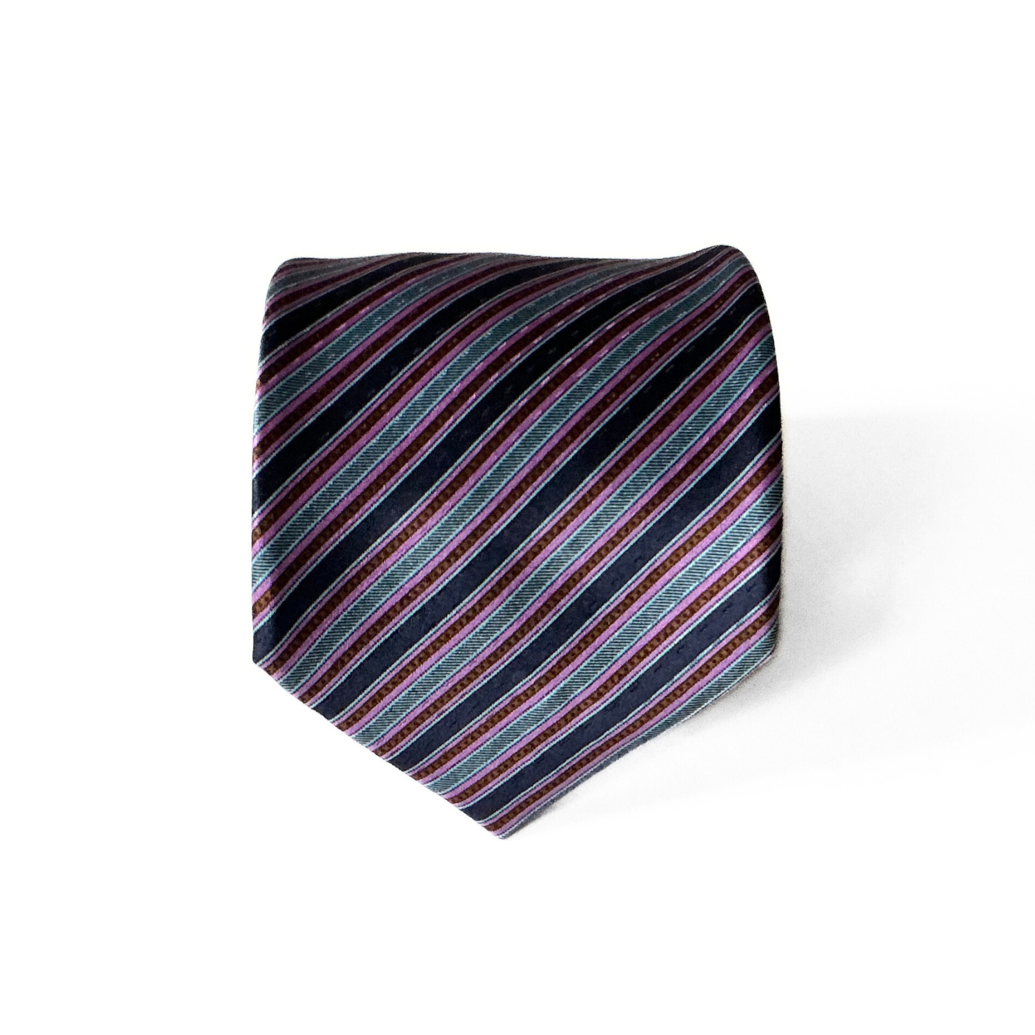 Stefano Ricci Multi Striped Tie in Blue / Purple / Red / Navy
