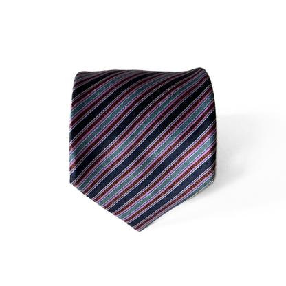 Stefano Ricci Multi Striped Tie in Blue / Purple / Red / Navy