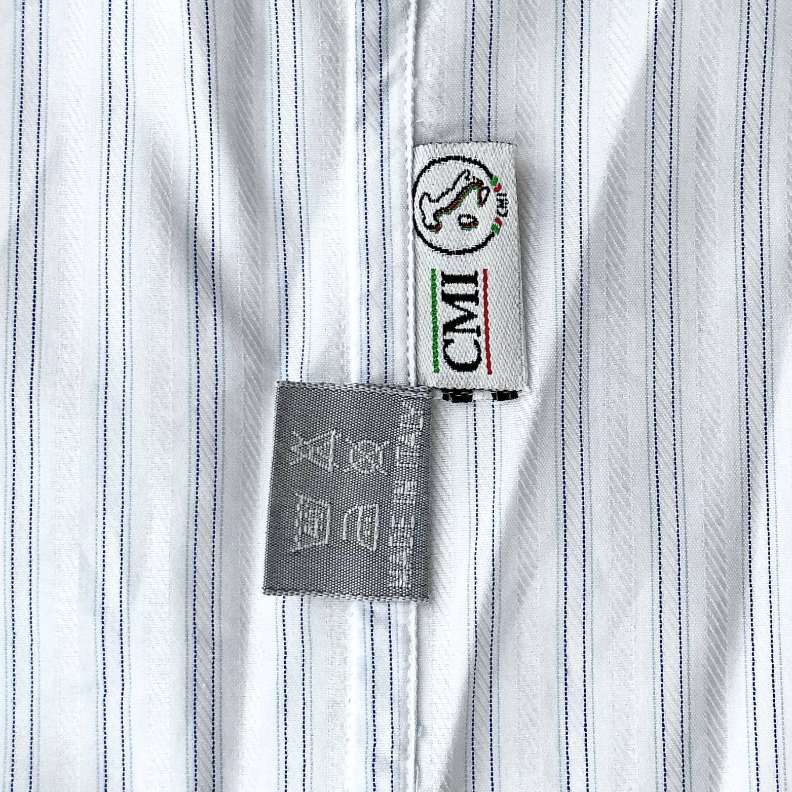 Stefano Ricci Button Down Shirt in White / Blue