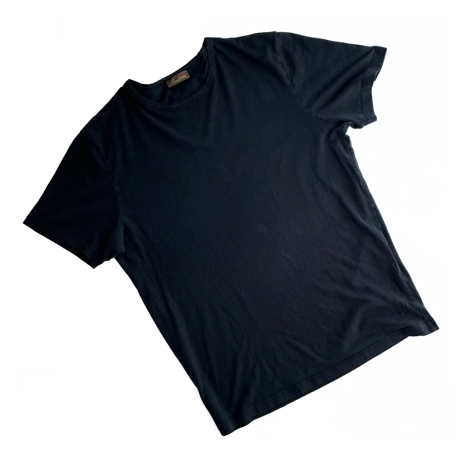 Stenströms Round Neck T-Shirt in Dark Navy
