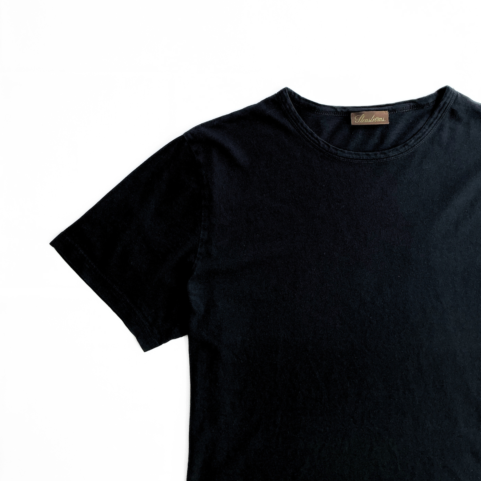 Stenströms Round Neck T-Shirt in Dark Navy