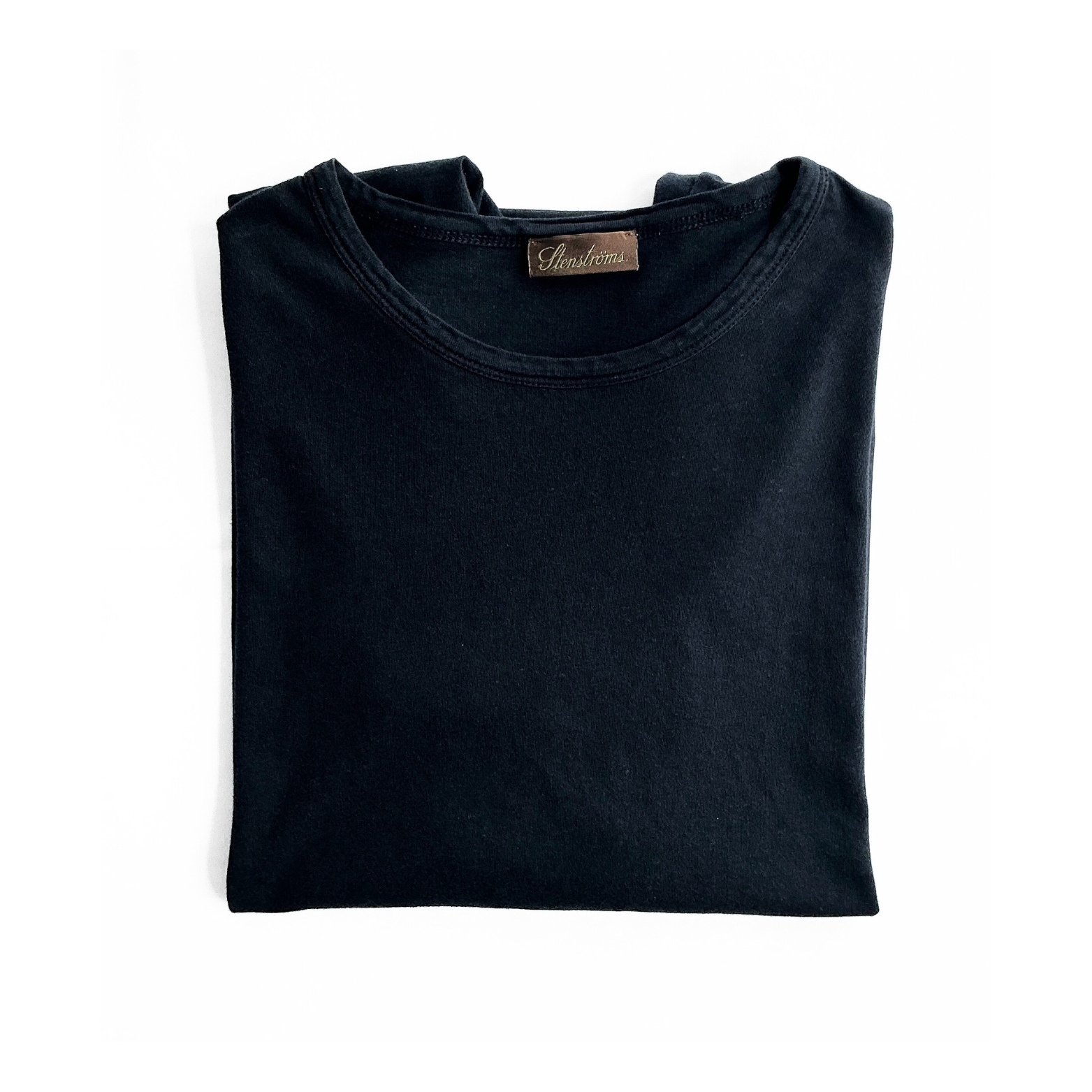 Stenströms Round Neck T-Shirt in Dark Navy