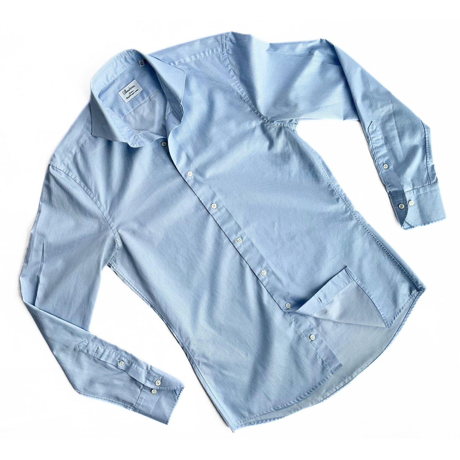 Stenstroms Stripe Shirt in Light Blue/White