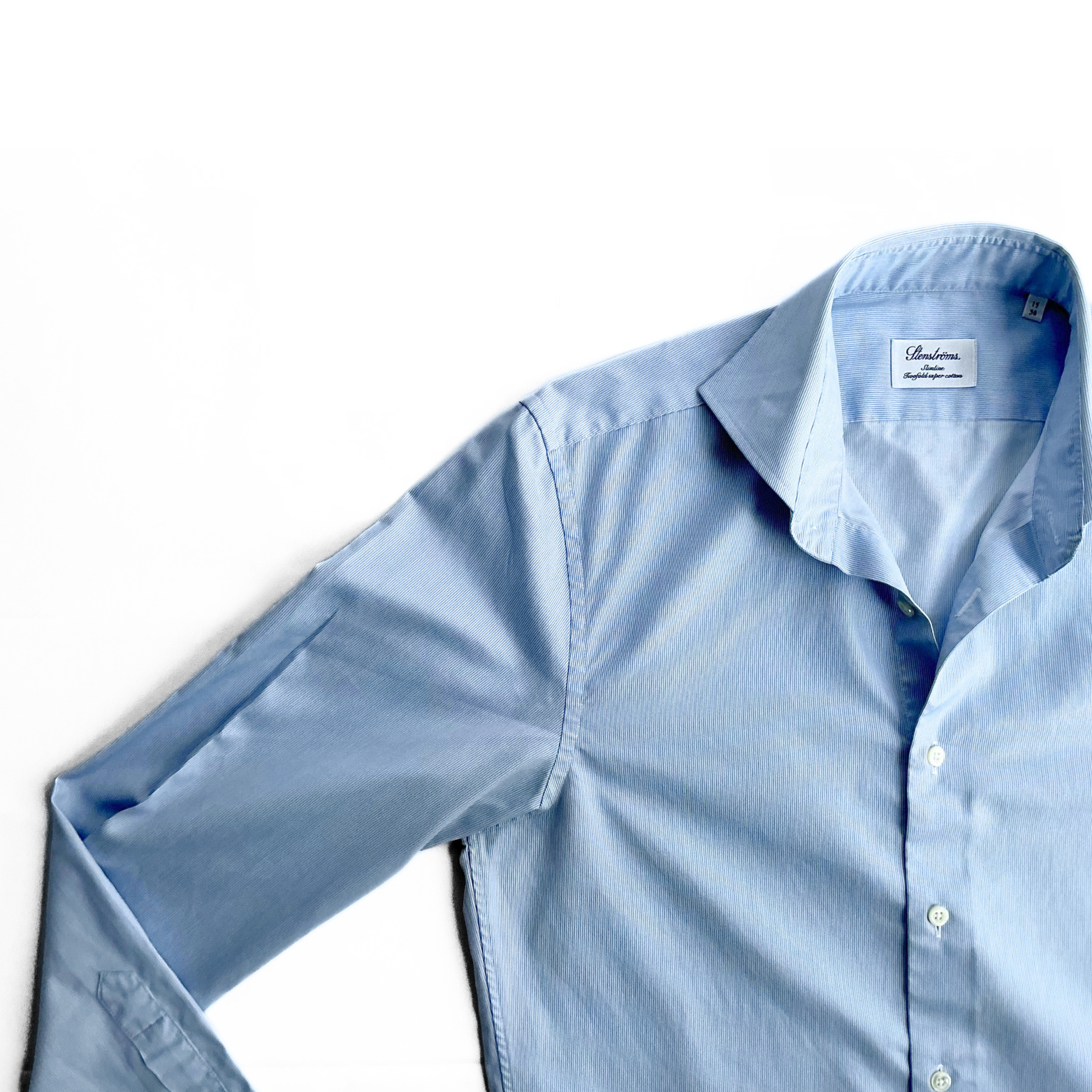 Stenstroms Stripe Shirt in Light Blue/White