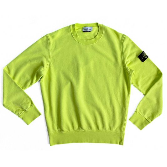 Stone Island Logo-Appliquéd Sweatshirt in Neon Yellow