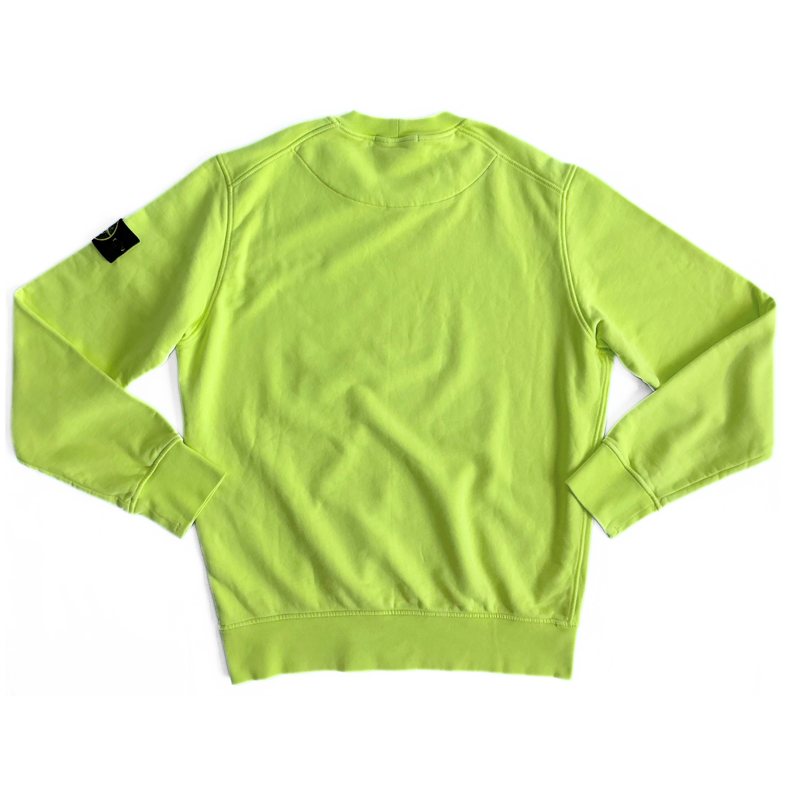 Stone Island Logo-Appliquéd Sweatshirt in Neon Yellow