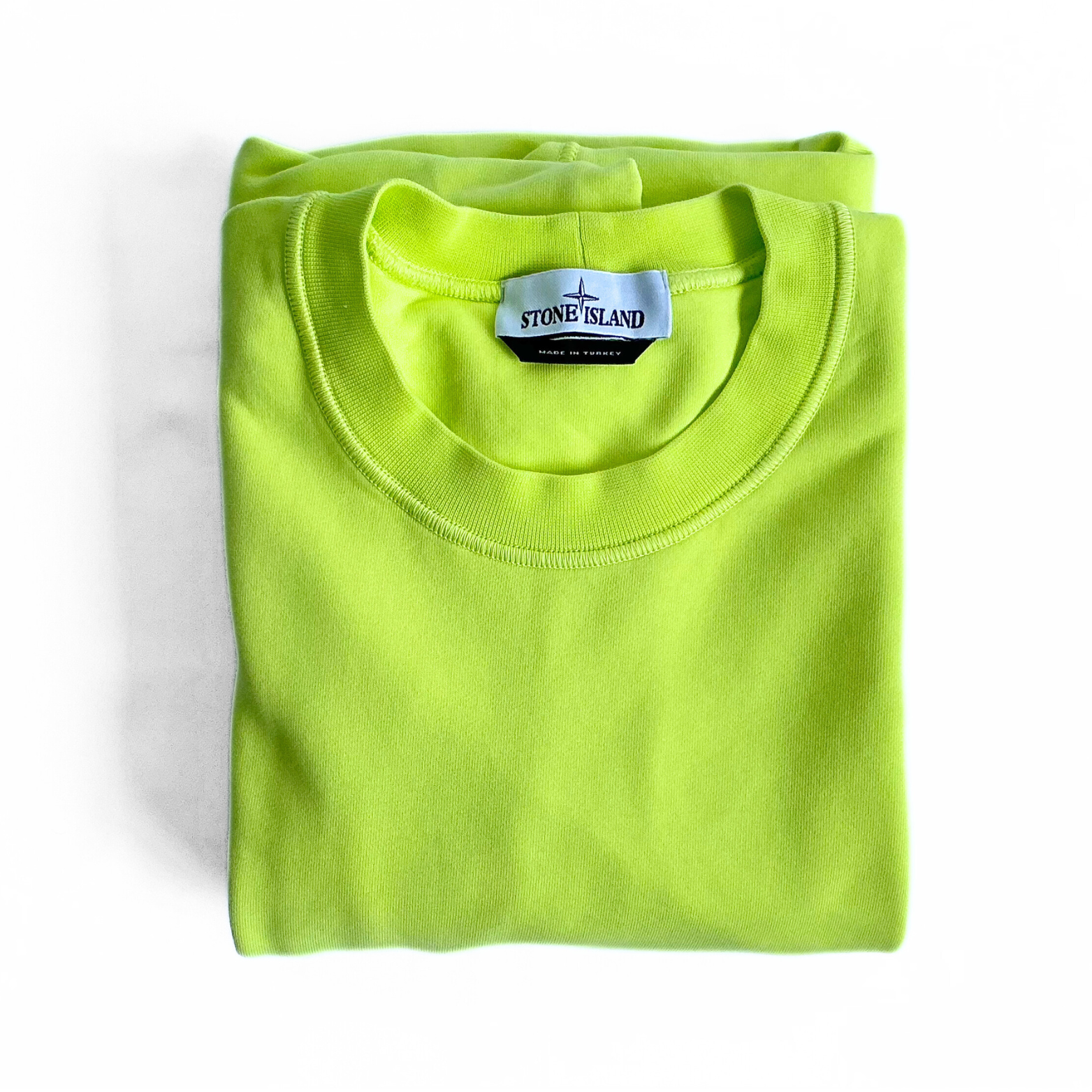 Stone Island Logo-Appliquéd Sweatshirt in Neon Yellow