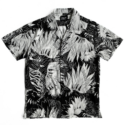 Straight to Hell Jungle Rock Shirt in Black / White