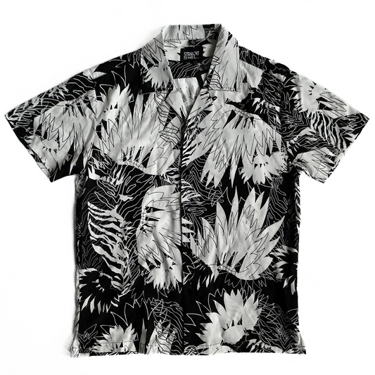 Straight to Hell Jungle Rock Shirt in Black / White